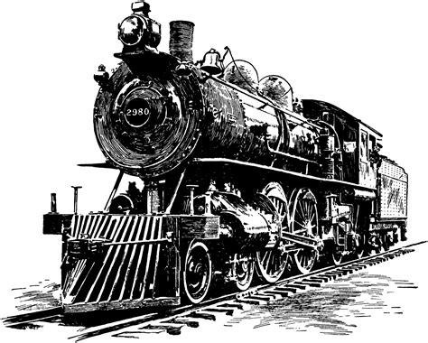 Steampunk steam locomotive line art stock by IHCOYC on DeviantArt