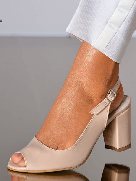 Sandale Cu Toc Piele Naturala Fiji 2 Nude Need 4 Shoes