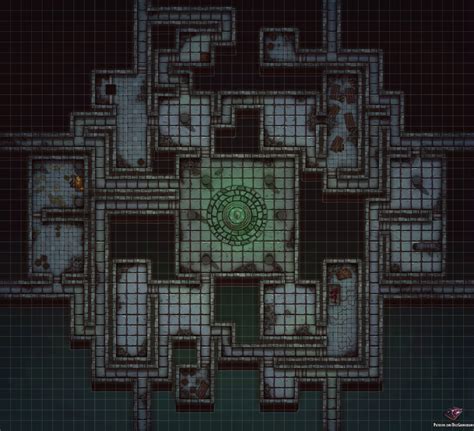 Decaying Dungeon D D Map For Roll And Tabletop Dice Grimorium