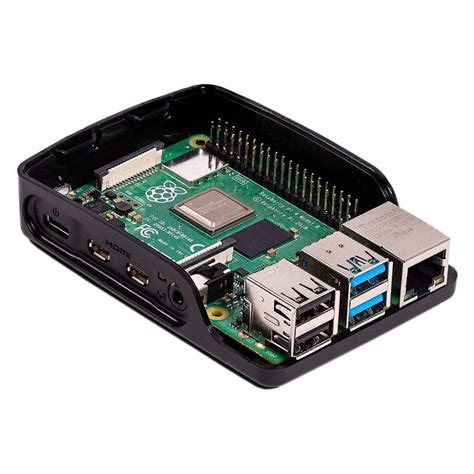 Raspberry Carcasa Oficial Para Raspberry Pi 4 Negra Gris