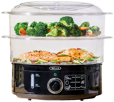 Buy Bella Two Tier Food Steamer With Dishwasher Safe Lids And Stackable Baskets And Removable Base