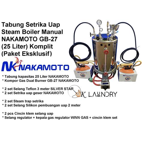 Jual Tabung Setrika Uap Steam Boiler Manual Nakamoto Liter Gb