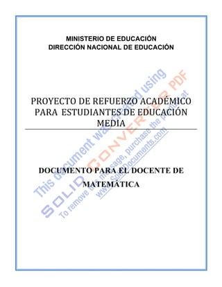 Actividades De Refuerzo Para Matematica Pdf