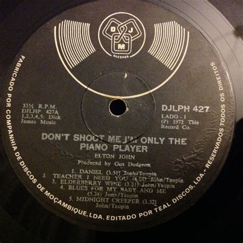 Elton John Don T Shoot Me I M Only The Piano Player 1972 Gatefold