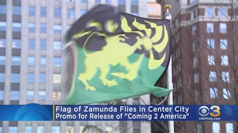 Flag Of Zamunda From Coming 2 America Sequel Flies In Center City