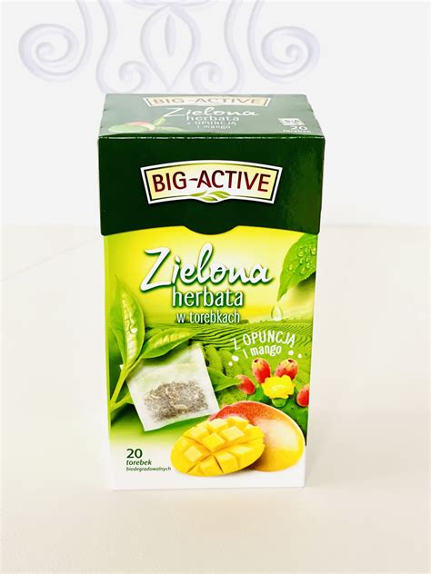 Herbata Big Active Zielona z Opuncją i Mango 20t Kawy Słodycze Chemia