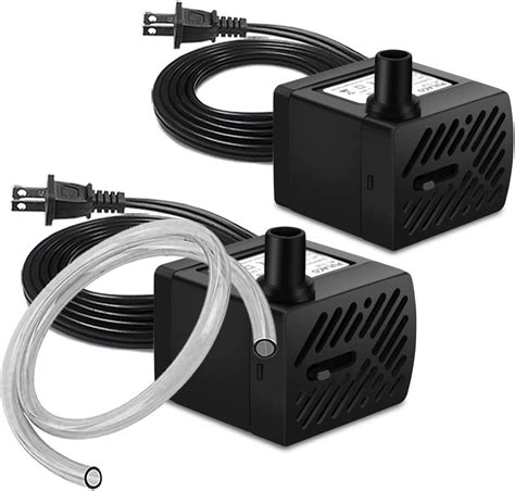 Amazon PULACO 2Pcs Mini Fountain Pump 50GPH 3W Ultra Quiet