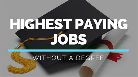 Highest Paying Jobs Without A Degree Youtube