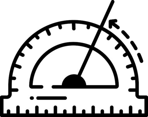 Protractor Glyph Und Linienvektor Illustration Premium Vektor