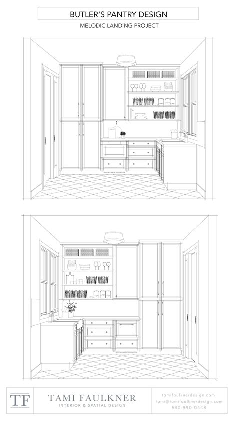 PERSPECTIVE BUTLERS PANTRY Pantry And Laundry Room Combo Layout