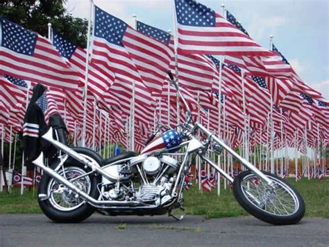 Patriotic Bike Easy Rider Lady Biker Harley Davidson