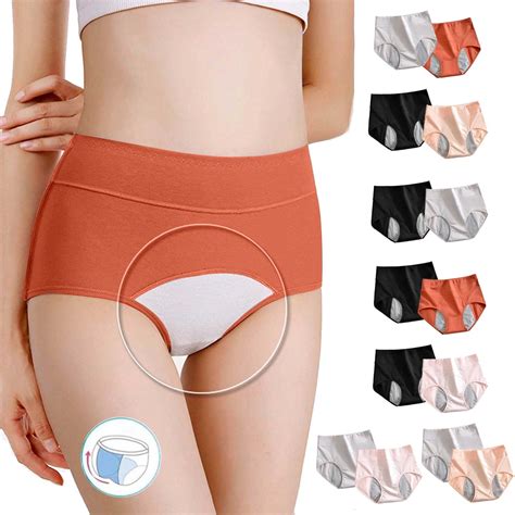 Apexfwdt 2pack Womens Menstrual Period Panties Cotton Leak Proof Underwear Postpartum Protective