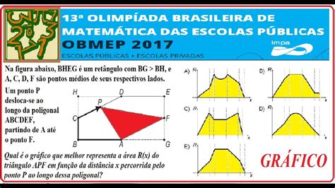 OBMEP 2017 FASE NÍVEL PROVA 13ª OLIMPÍADA BRASILEIRA MATEMÁTICA ESCOLAS