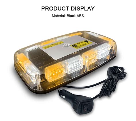 Universal Car Rooftop Magnetic Mount Led Amber White Strobe Led