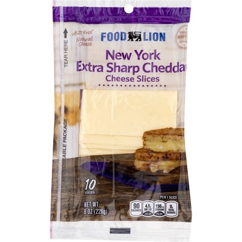 Food Lion Cheese Slices New York Sharp Cheddar Oz Delivery Or