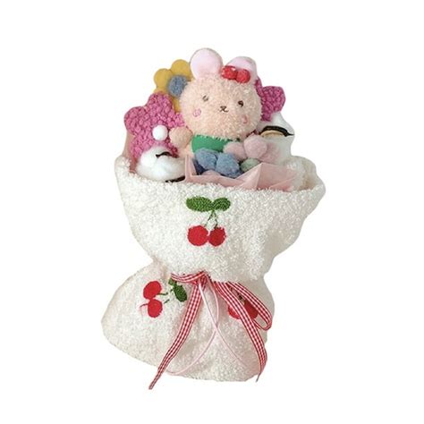 Valentine's Day Stuffed Animals Bouquet Plush Toy Plush Flower and Bear ...