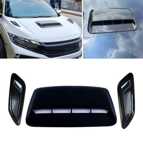 Pcs Car Air Flow Intake Hood Scoop Vent Bonnet Decorative Covers