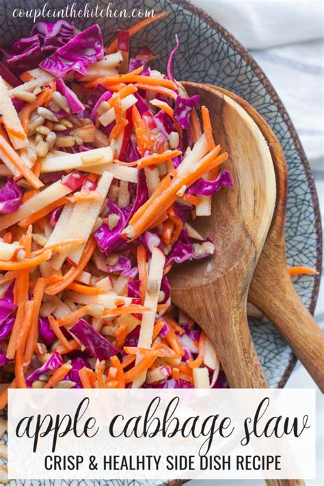 Simple and Healthy Apple Cabbage Slaw Recipe | Couple in the Kitchen