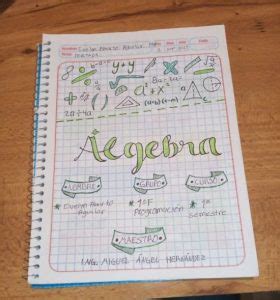 Portadas De Lgebra Dise Os Bonitos F Ciles Car Tulas Dibujos