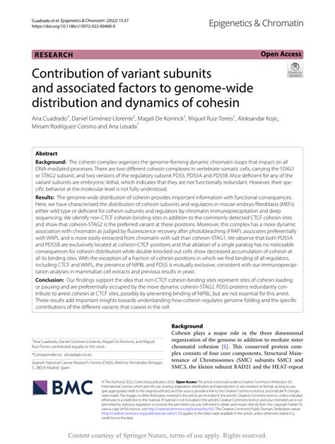 PDF Contribution Of Variant Subunits And Associated Factors To Genome