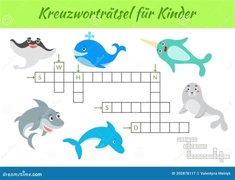 KreuzwortrÃtsel FÃ¼r Kinder Crossword for Kids Crossword Game with