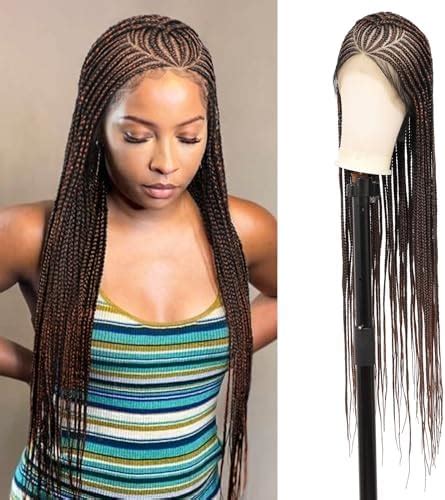 Amazon Esnccur X Hd Lace Front Braided Wigs Cornrow Box