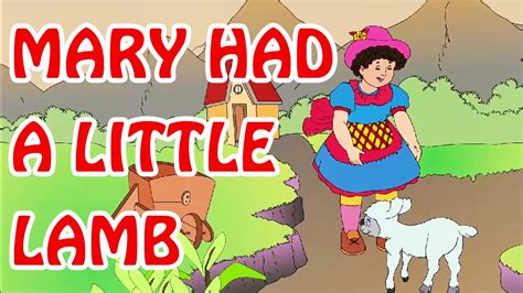 Mary Had A Little Lamb - Kid's Song's - Animation Nursery Rhyme in English For Children - YouTube