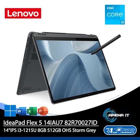 Jual Lenovo Flex 5 14iau7 82r70027id 14ipsi3 1215u8gb512gstorm