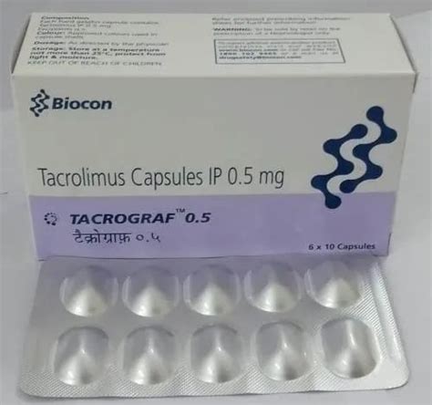 Tacrolimus Tacrograf IP 0 5 Mg Capsules Biocon At Rs 242 20 Box In Gurgaon