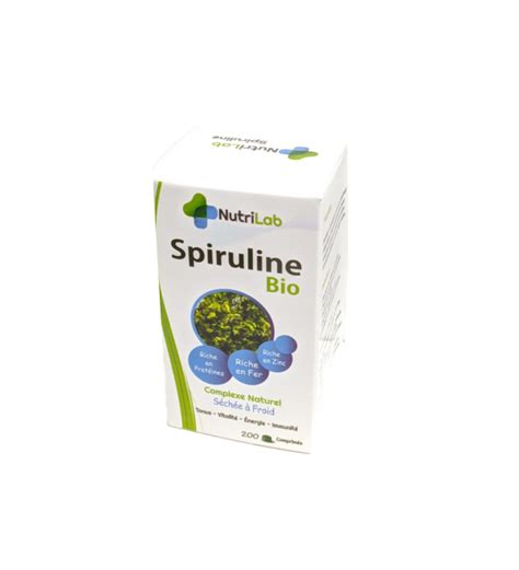 NutriLab Spiruline Bio 200 Comprimés LACDP