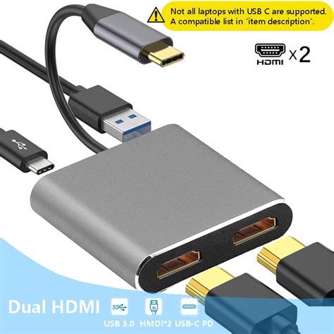 Usb C Dock Mst Dual Hdmi Dual Screen Dual Display Grandado