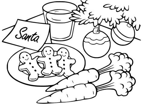 Christmas Cookies For Santa Claus Coloring Page Download Print Or