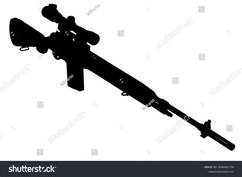 M Based Sniper Rifle Black Silhouette H Nh Minh H A C S N