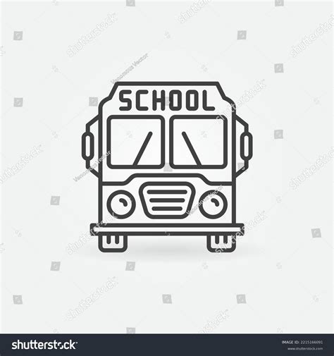 School Bus Vector Concept Icon Outline Stock Vector (Royalty Free ...