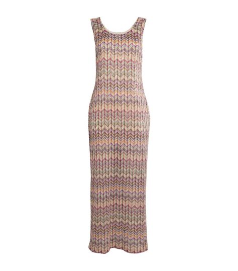 Womens Missoni Multi Embellished Zigzag Maxi Dress Harrods Uk