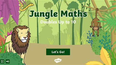 Jungle Maths Doubles Up To Double 10 Game