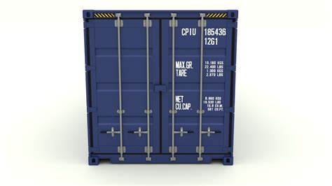 Shipping Container Cma Cgm D Model Dae Fbx Obj Blend Stl