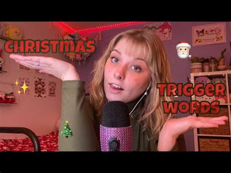 ASMR Tingly Christmas Trigger Words With Mouth Sounds And Hand