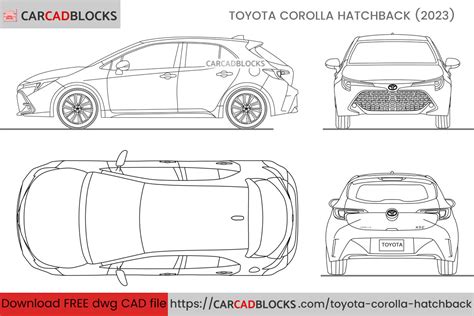 Toyota Corolla Hatchback Free Cad Blocks Dwg File Carcadblocks