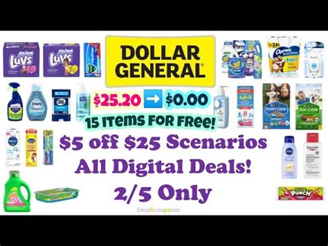 Dollar General 5 Off 25 2 5 Couponing This Week 15 Items FREE 7