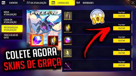 PEGUE AGORA COLETE GRÁTIS SKINS DA ATUALIZAÇÃO BANDEIRÃO DE GRAÇA