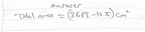 Solved The Diagram Shows Three Circles Each Of Radius Cm The