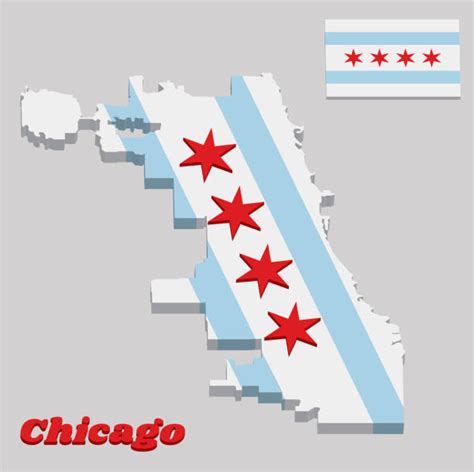 Flagge Von Chicago Illustrationen Und Vektorgrafiken Istock