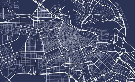 Mapa De La Ciudad De Amsterdam Pa Ses Bajos Ilustraci N Del Vector