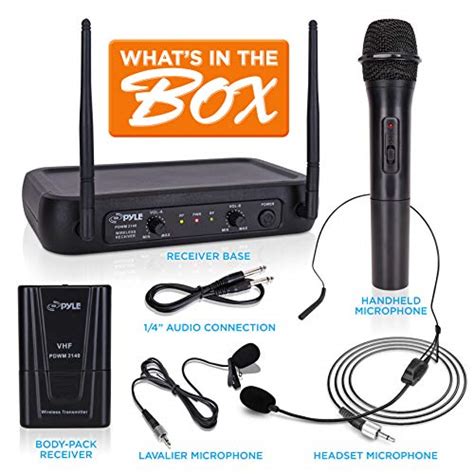 Pyle Compact UHF Wireless Microphone System Pro Portable 1 Channel