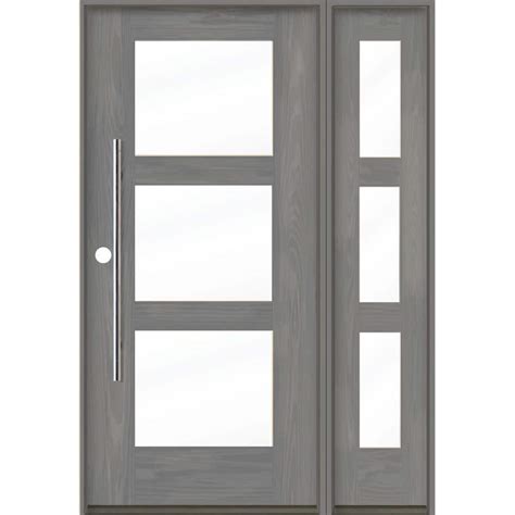 Krosswood Doors Faux Pivot 50 In X 80 In 3 Lite Right Hand Inswing