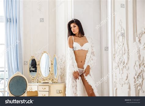 Beautiful Girl Sexy Brunette Underwear Posing Stock Photo Shutterstock