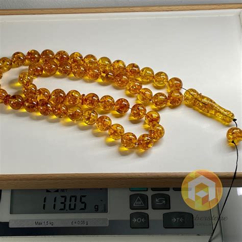 Butterscotch Baltic Amber Prayer Beads Misbaha Tasbih Rosary