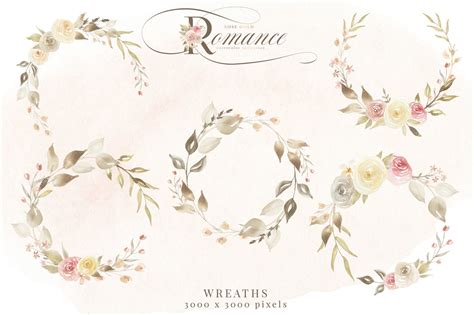 Rose Gold Romance Floral Watercolors By Avalon Rose Design Thehungryjpeg