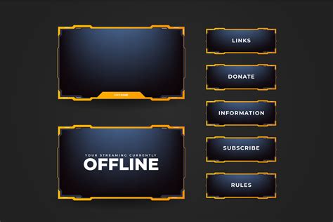 Online Game Screen Panel Template Vector Graphic By Iftidigital